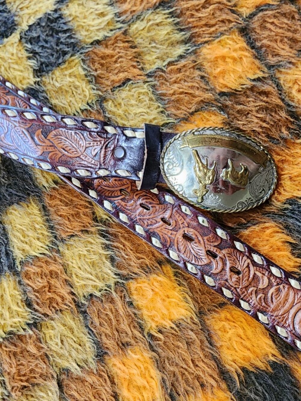 Justin Western Tooled Leather Belt | Personalized “SHARI”